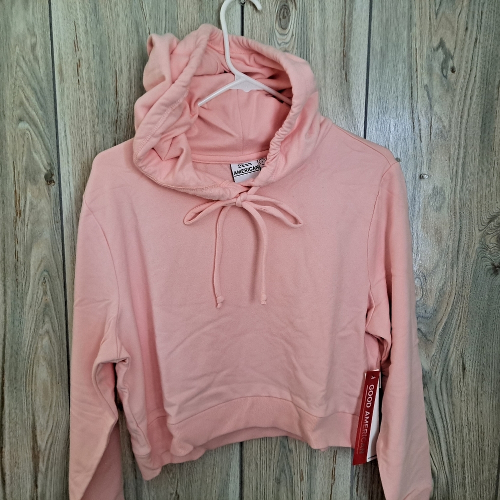 Good American the good jog cropped hoodie